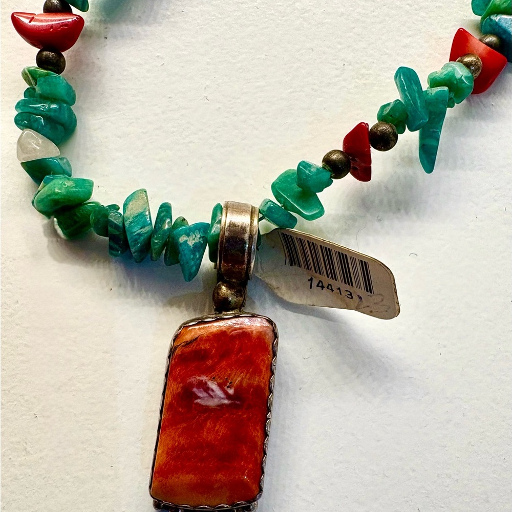 Handmade Signed Turquoise Native American Coral Spiny Oyster
Artist Ben Taylor